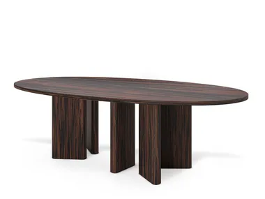 PENINSULA - Oval wood veneer table _ Ginger & Jagger